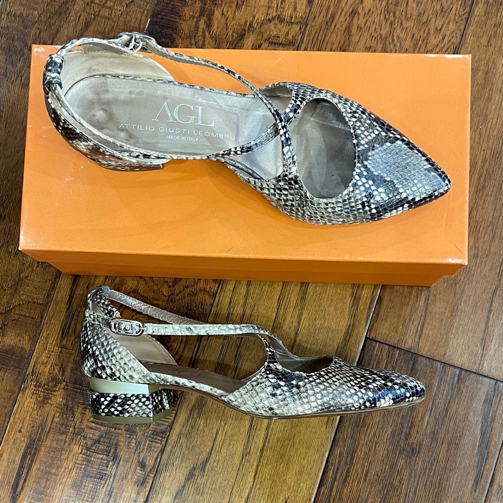 AGL Snakeskin Patterned Heels